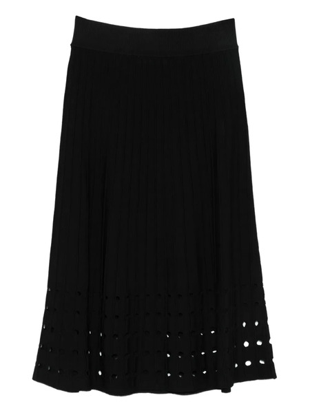  Dkny Crepe Midi Skirt - Black 