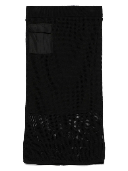  Dkny Crochet-knit Midi Skirt - Black 
