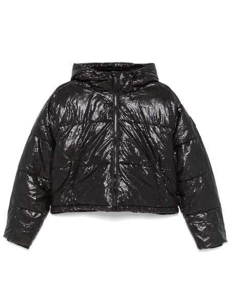  Dkny Crosswalk-print Cropped Jacket - Black 