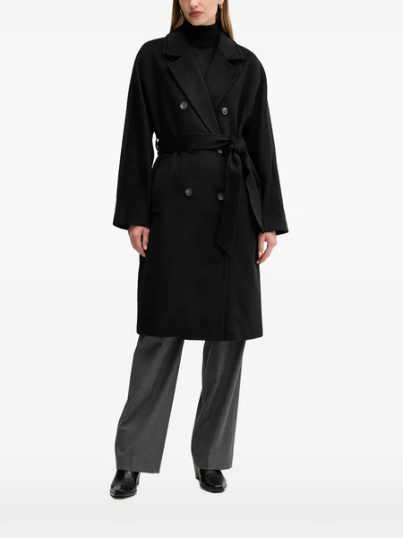  Dkny Double-breasted Belted Coat - Black 