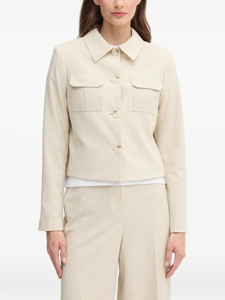  Dkny Flap-pocket Button Shirt Jacket - Neutrals 