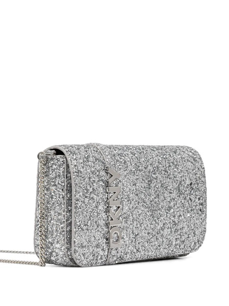  Dkny Glitter Chain Crossbody Bag - Silver 