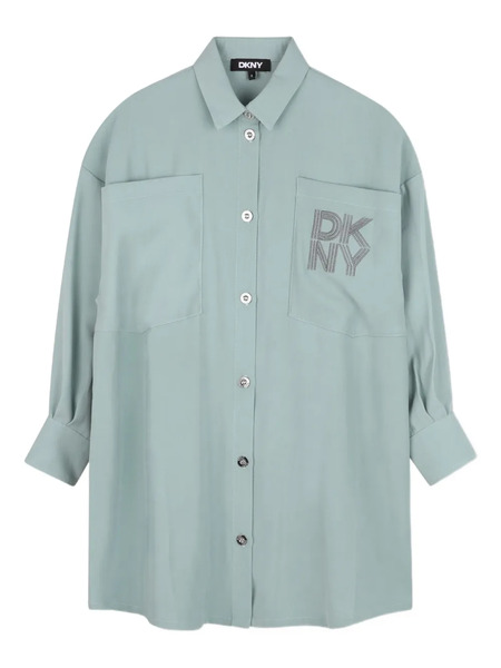  Dkny Kids Button-up Dress - Blue 