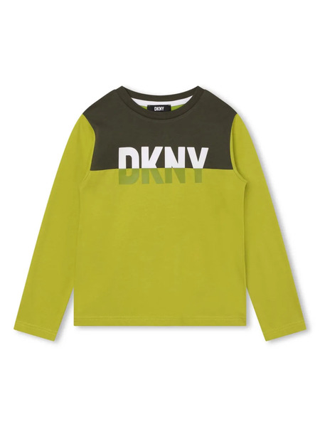  Dkny Kids Colour-block Logo-print Sweatshirt - Green 