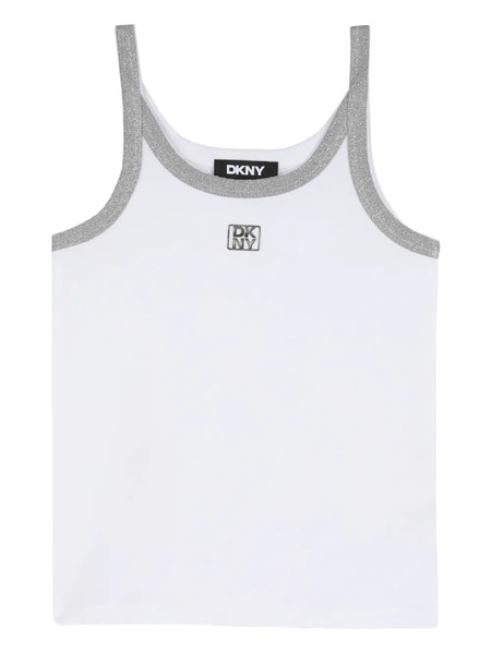  Dkny Kids Contrast-trim Tank Top - White 