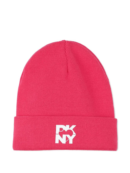  Dkny Kids Logo-appliqué Beanie Hat - Pink 