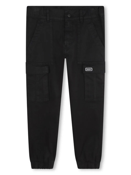  Dkny Kids Logo-patch Cargo Pants - Black 