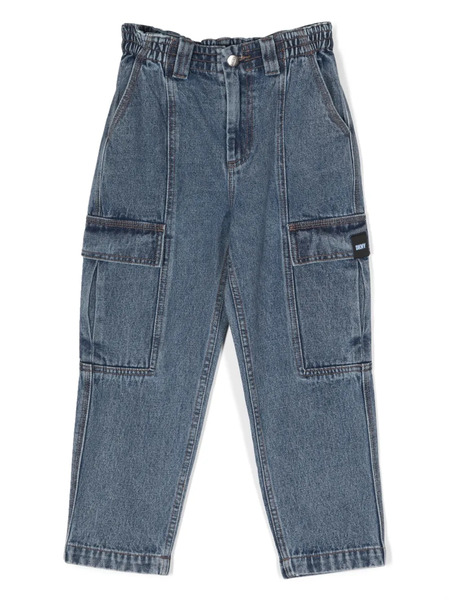 Dkny Kids Logo-patch Straight-leg Jeans - Blue 