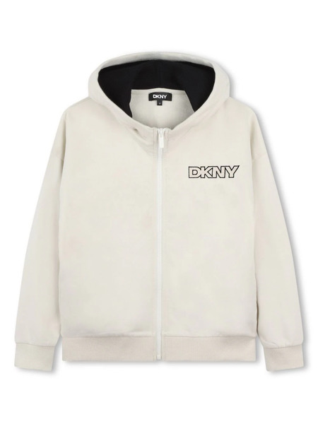  Dkny Kids Logo-print Hoodie - Neutrals 