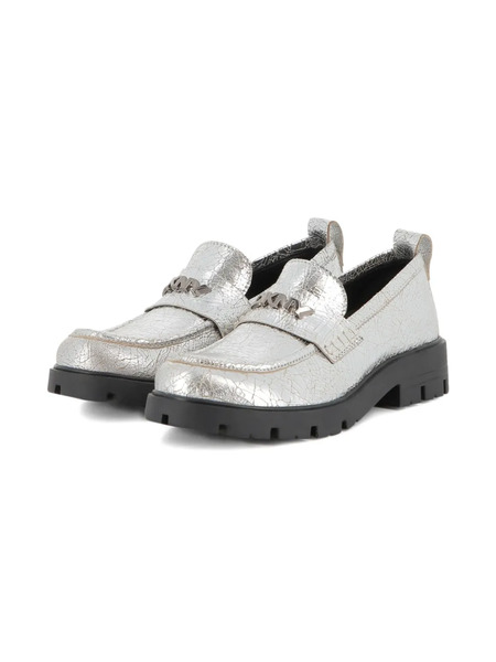  Dkny Kids Metallic-effect Loafers - Silver 