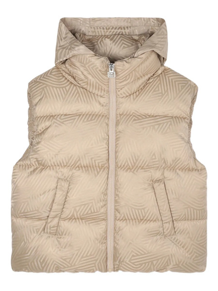  Dkny Kids Padded Patterned Gilet - Neutrals 