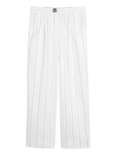  Dkny Kids Pinstripe-print Trousers - White 