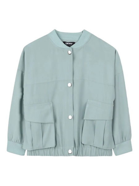 Dkny Kids Pleated-back Bomber Jacket - Blue 