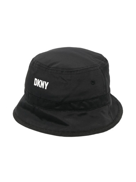  Dkny Kids Reversible Logo-print Bucket Hat - Black 