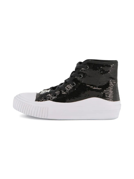  Dkny Kids Sequin-embellished High Top Sneakers - Black 