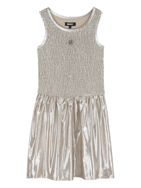  Dkny Kids Shirred Dress - Neutrals 