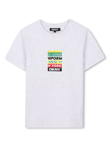  Dkny Kids Slogan-print T-shirt - Grey 
