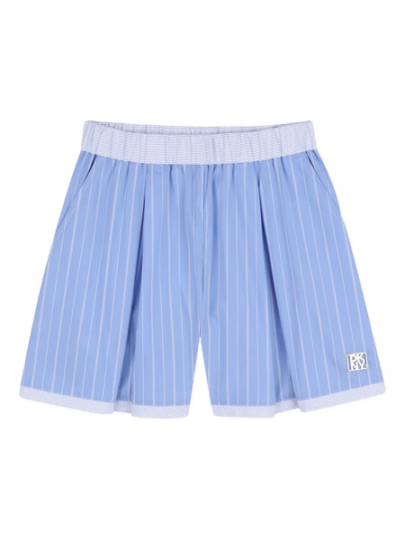  Dkny Kids Striped Logo Shorts - Blue 