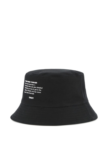  Dkny Kids Text-print Bucket Hat - Black 