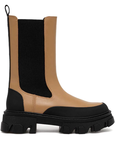  Dkny Leather Boots - Neutrals 