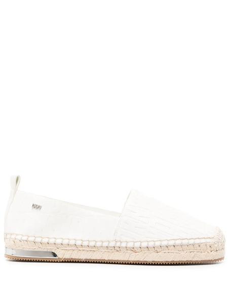  Dkny Logo-plaque Slip-on Espadrilles - White 