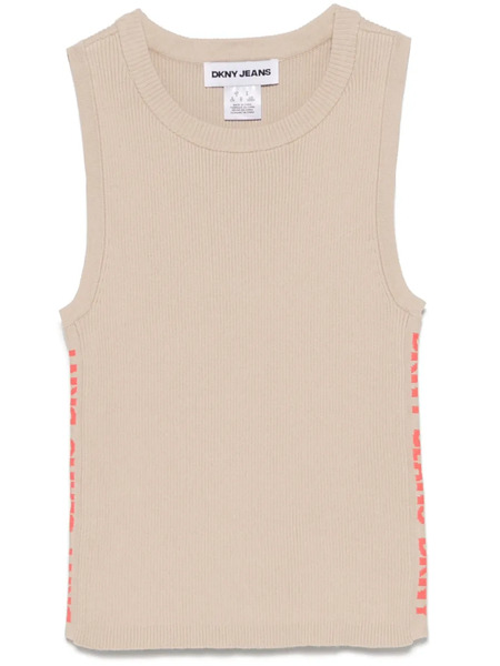  Dkny Logo-trim Vest - Neutrals 