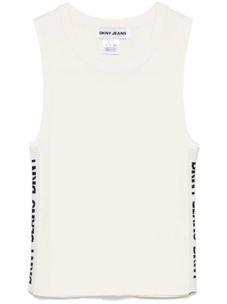  Dkny Logo-trim Vest - White 