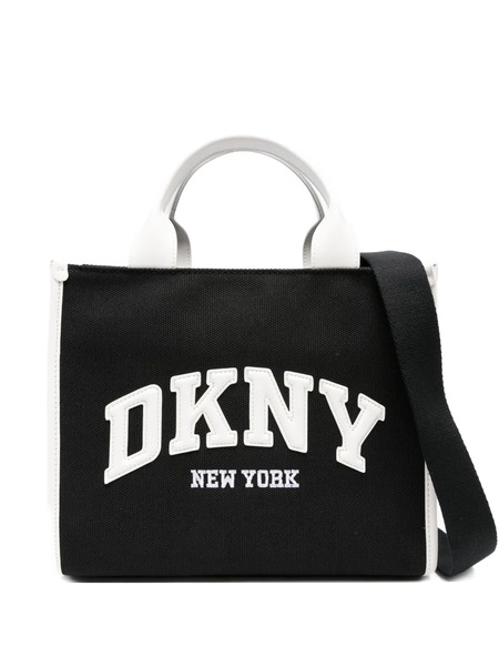  Dkny Medium Hadlee Logo-embroidered Tote Bag - Black 
