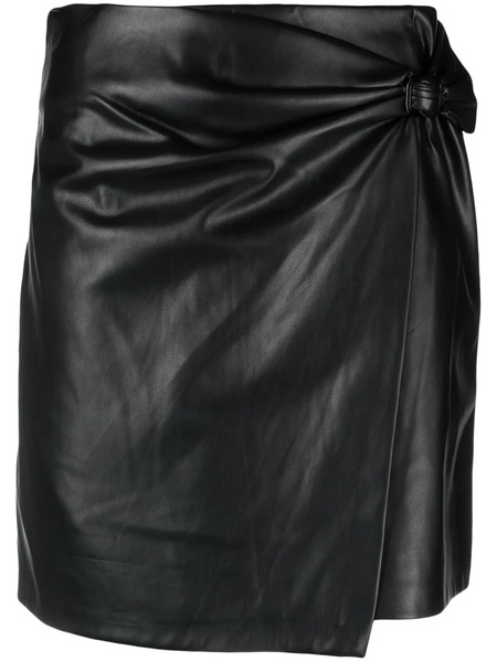  Dkny Mid-rise Wrap Miniskirt - Black 