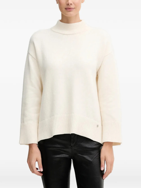  Dkny Ribbed High-neck Sweater - Neutrals 