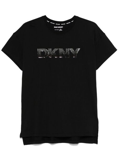  Dkny Sequin-embellished T-shirt - Black 