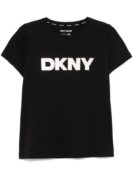  Dkny Sequin-logo T-shirt - Black 