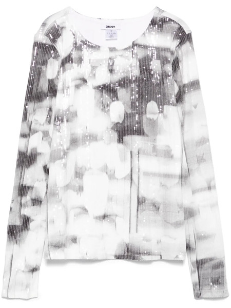  Dkny Sequinned T-shirt - Grey 