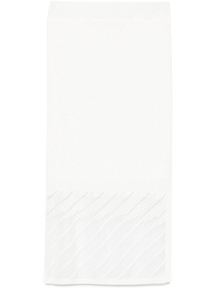  Dkny Sheer-panels Midi Skirt - White 