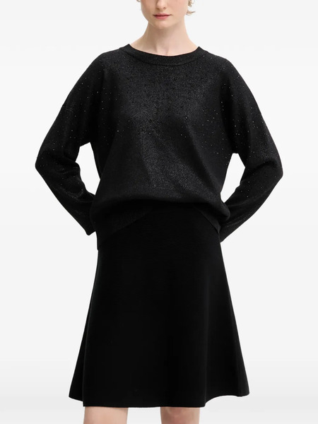  Dkny Sparkle Hotfix Sweater - Black 