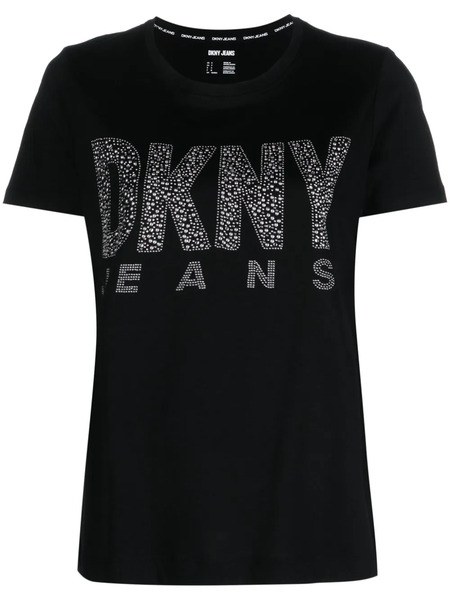  Dkny Stud-embellished Short-sleeve T-shirt - Black 