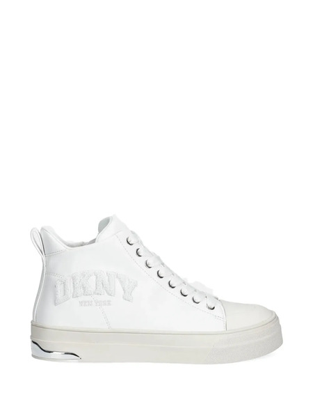  Dkny Yaser Lace-up Side-zip Sneakers - White 