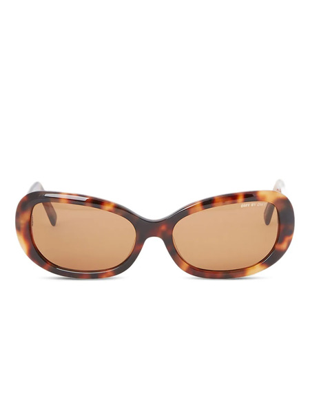  Dmy By Dmy Rectangle-frame Sunglasses - Brown 