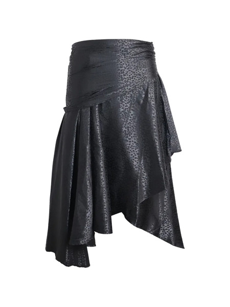  Dodo Bar Or Draped Asymmetric Hem Skirt - Black 