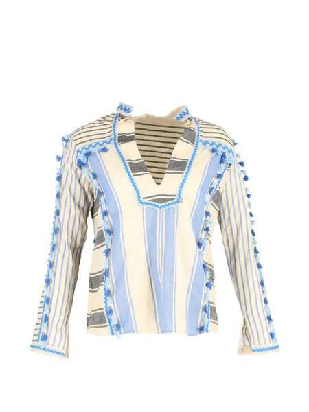  Dodo Bar Or Striped Tassel Blouse - Neutrals 