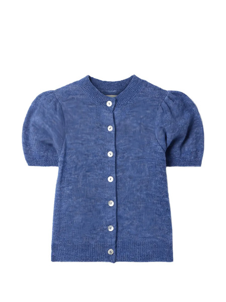  Dôen Anisa Puff-sleeve Cardigan - Blue 