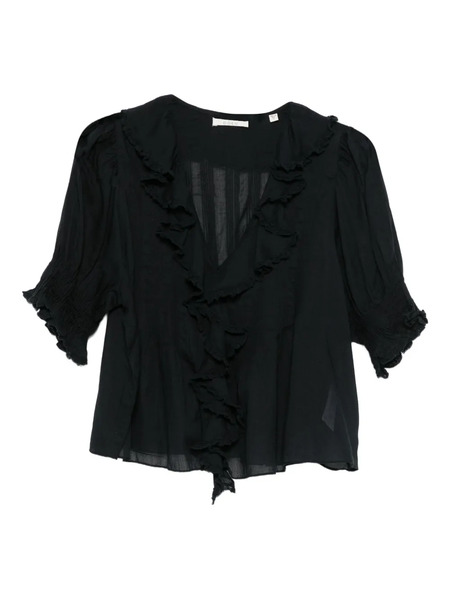  Dôen Henri Ruffled Blouse - Black 
