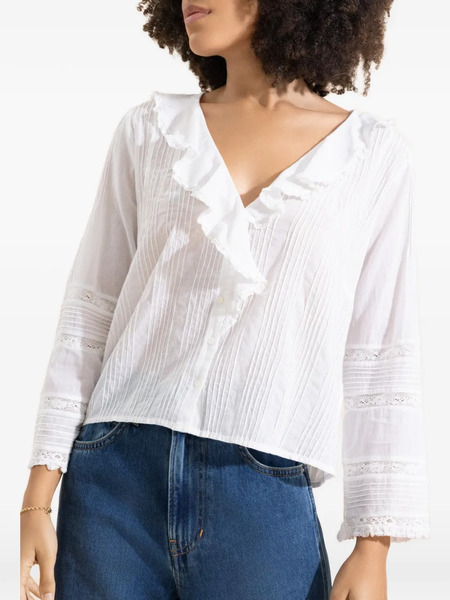  Dôen Huguette Ruffled Lace Shirt - White 
