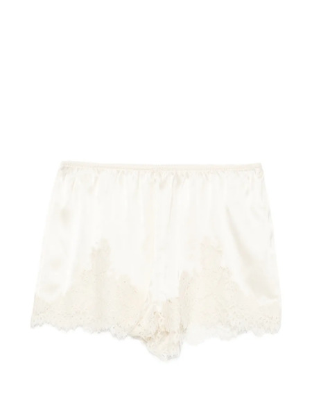  Dôen Iona Lace-trim Mini Shorts - Neutrals 