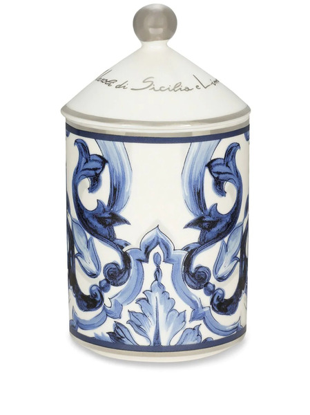  Dolce & Gabbana Abstract-print Scented Candle - Blue 