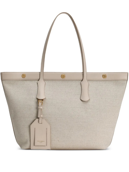  Dolce & Gabbana Atene Canvas Shoulder Bag - Neutrals 