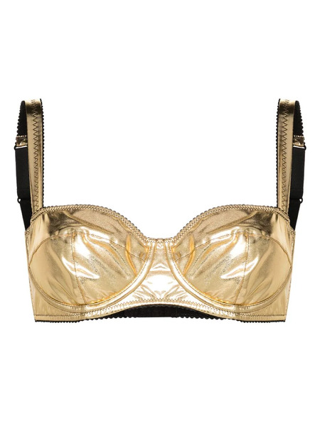  Dolce & Gabbana Balconette Metallic Bra - Gold 