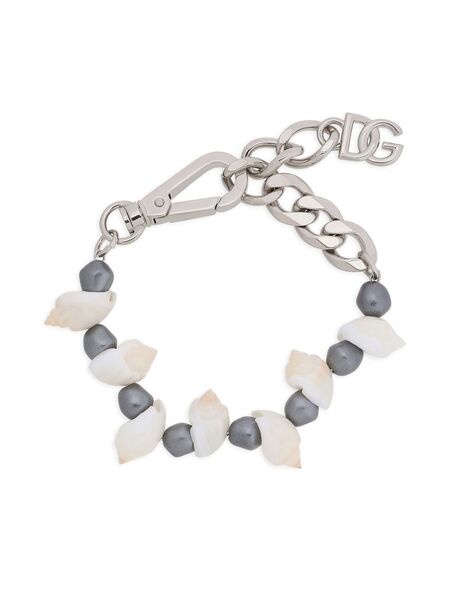 Dolce & Gabbana Beaded Shell Bracelet - Silver 