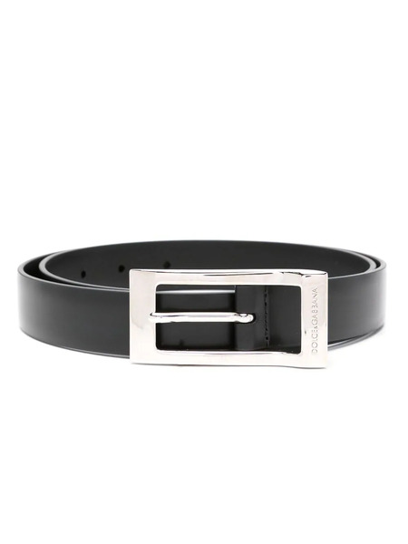  Dolce & Gabbana Brushed-leather Belt - Black 