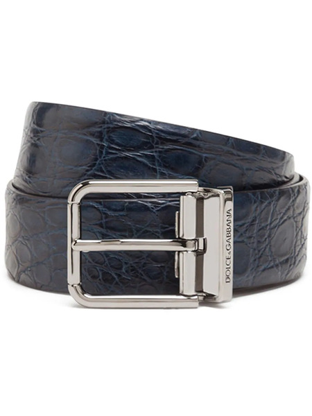  Dolce & Gabbana Buckled Leather Belt - Blue 